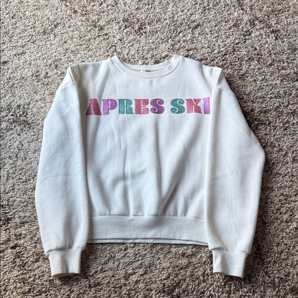 Beach Riot Apres Ski White Sweatshirt